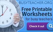 Free Printable Worksheets for Busy Teachers Free Printable Worksheets
