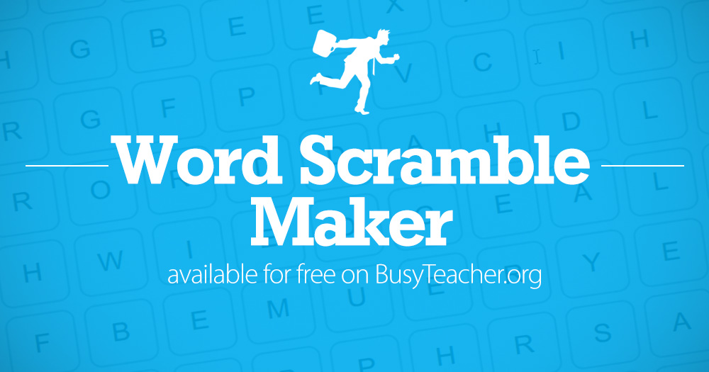 FREE Word Scramble Maker: Make your own word scramble!