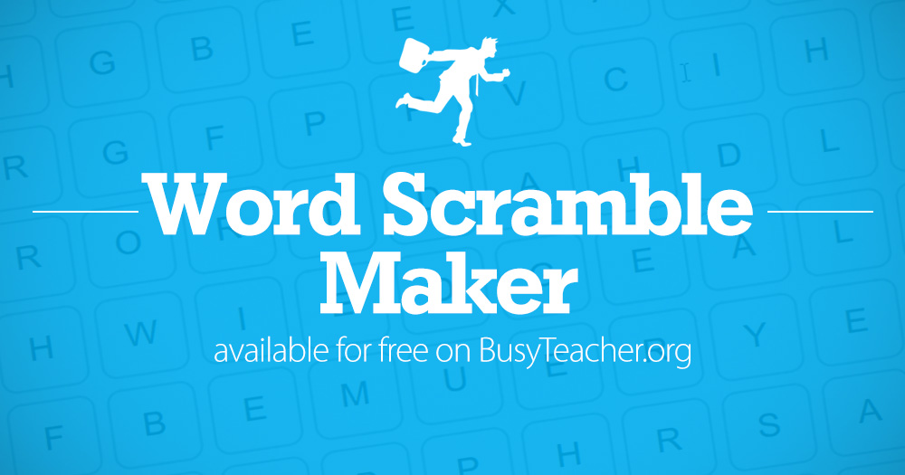 Free Word Scramble Maker Make Your Own Word Scramble