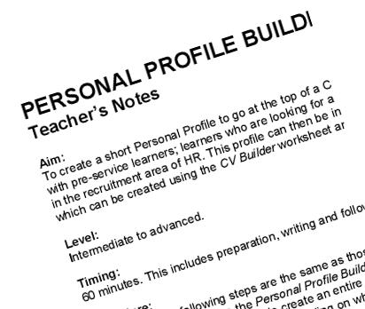 How to write in a profile