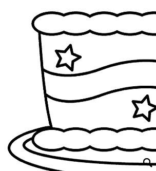 Birthday Coloring Worksheet: Candles on the Cake
