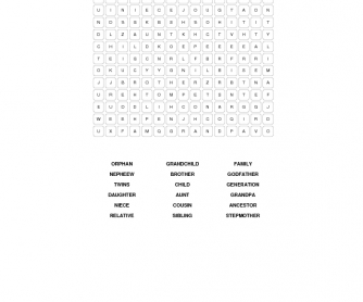Family Ties Word Search