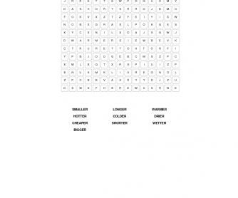 Comparatives Word Search