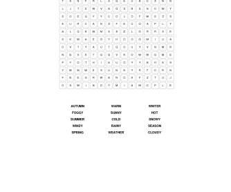 Weather and Seasons Word Search