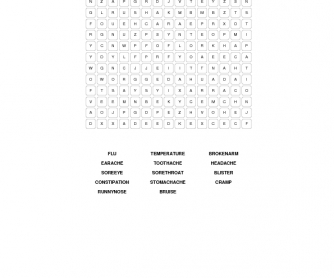 Aches and Pains Word Search