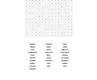 Food Word Search 3