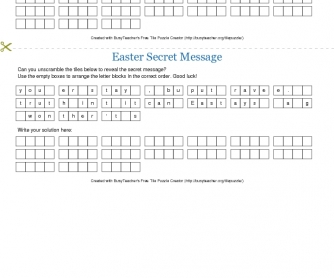Easter Secret Message