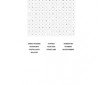 Urban Landscapes Word Search