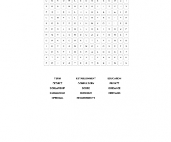 Education Word Search