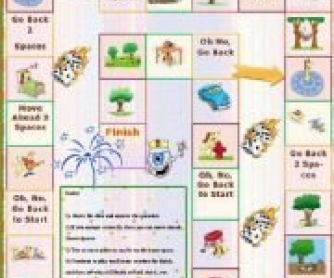 Prepositions of Place Boardgame