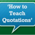 Can We Talk? Teaching Quotation to Your ESL Students
