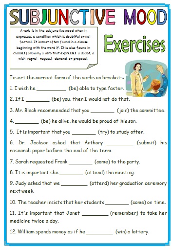 7-free-subjunctive-mood-worksheets