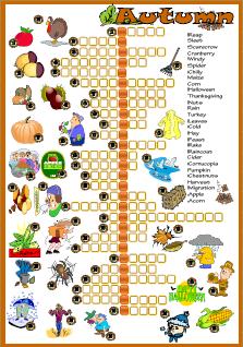 Autumn Picture Crossword