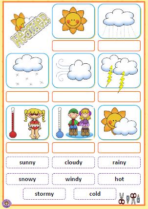 and kindergarten cut paste weather worksheets Weather Like? The and Paste What's Activity Cut