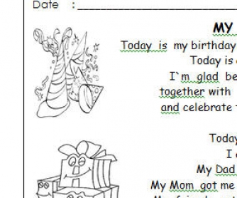 My Birthday Worksheet