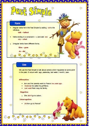 Simple Past Tense Worksheet