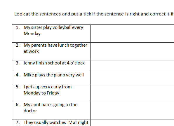 Sentence Correction Worksheets 4th Grade  hojas de cálculo pequeños and aprendizaje on 