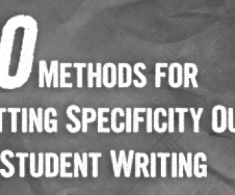 An Issue for Society: Getting More Specificity Out of Writing