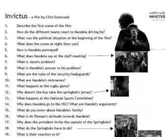 Movie Worksheet: Invictus