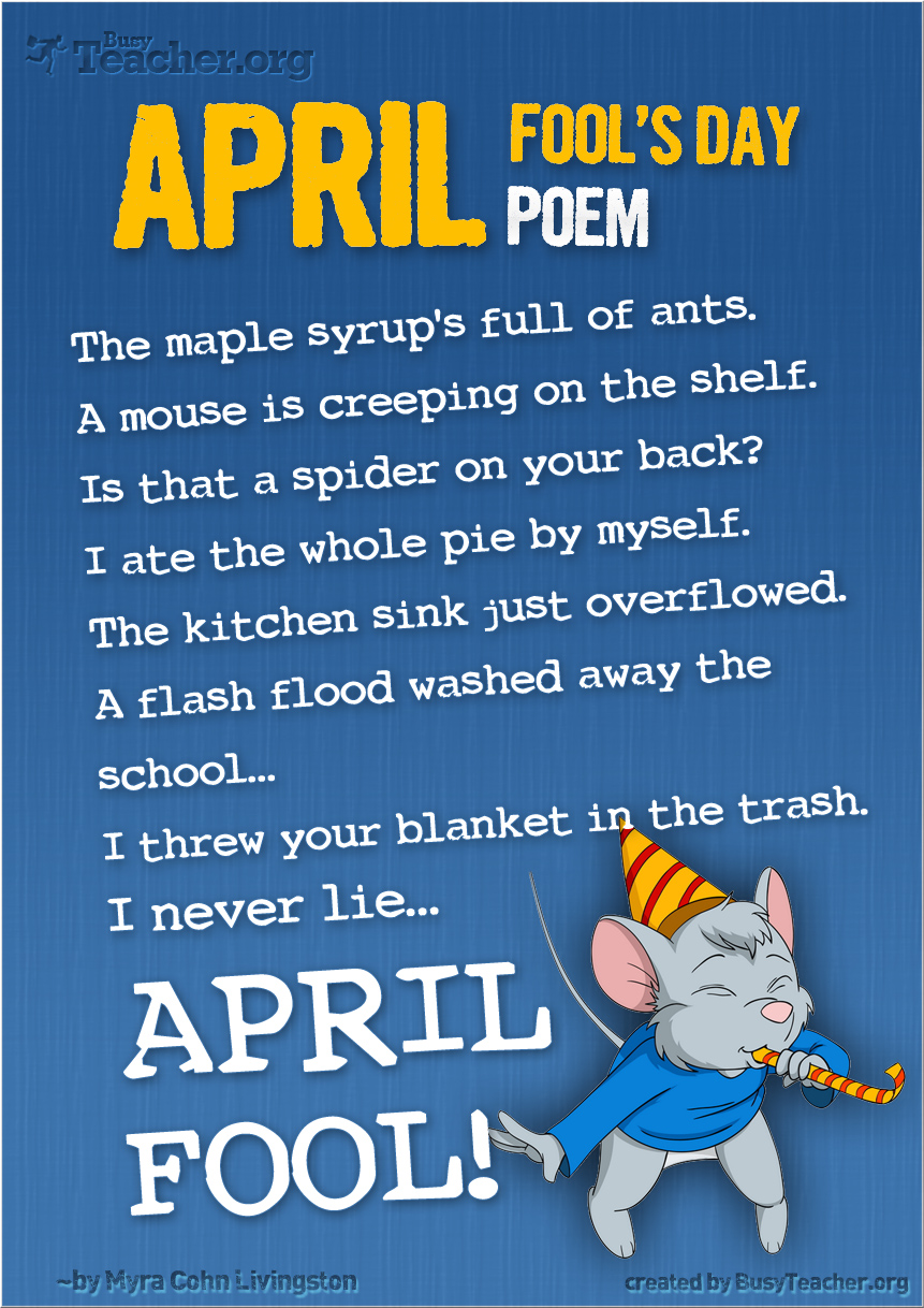April Fool's Day Poem: Poster