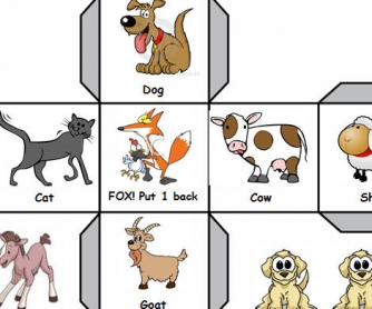 Farm Animals: Fun Roll-the-dice Game