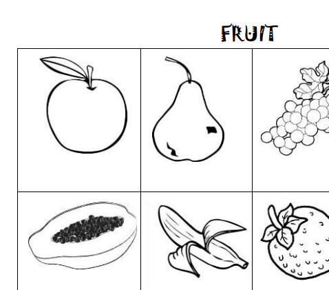 Fruit Vocabulary Worksheet