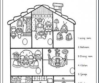rooms in a house coloring pages - photo #15