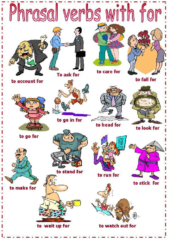 Phrasal Verbs With For Worksheet
