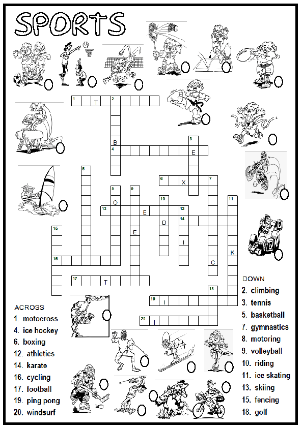Sports Picture Crossword