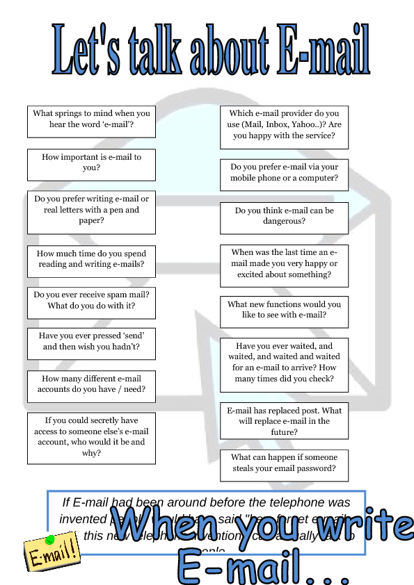 How to write an email esl