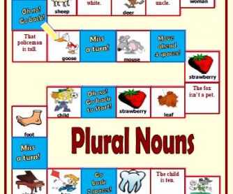 Plural Nouns Boardgame