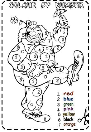 Colour By Number Worksheet