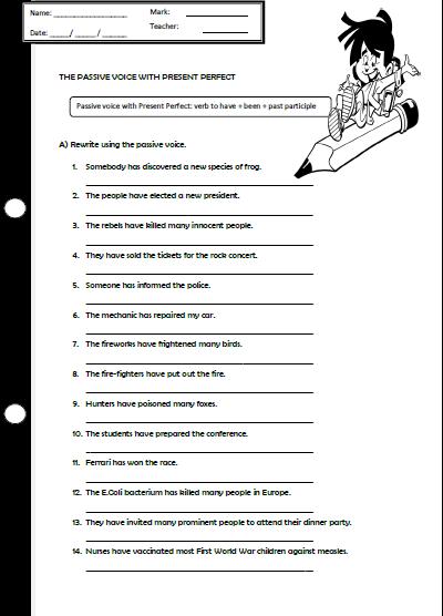 Passive Voice Present Simple Worksheet