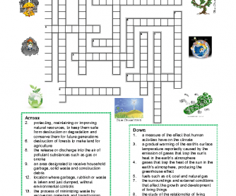 Environment Vocabulary Crossword Puzzle