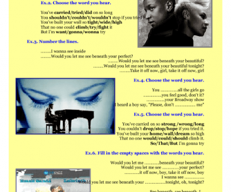 Song Worksheet: Beneath Your Beautiful (feat. Emeli Sande) by Labrinth