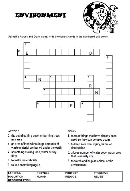 environment-crossword-puzzle