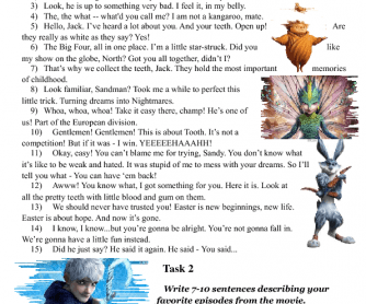 Movie Worksheet: Rise of the Guardians