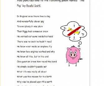 The Poem Worksheet - Sentences