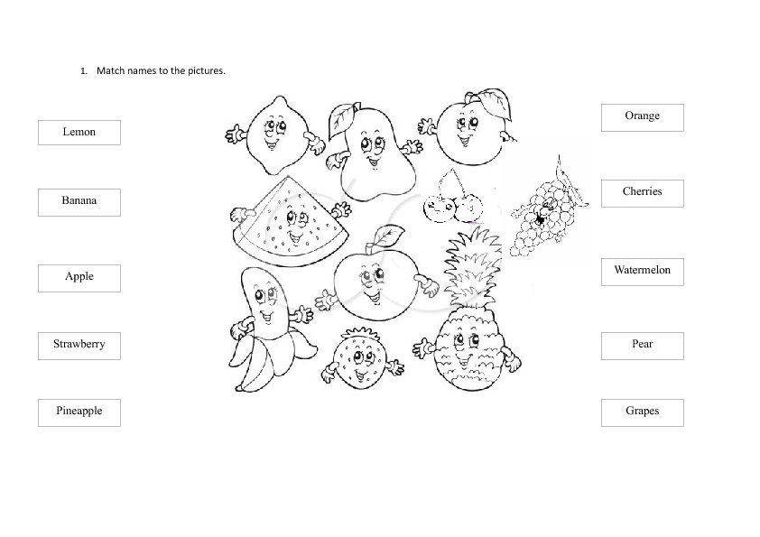 Fruit: Match Pictures to the Names