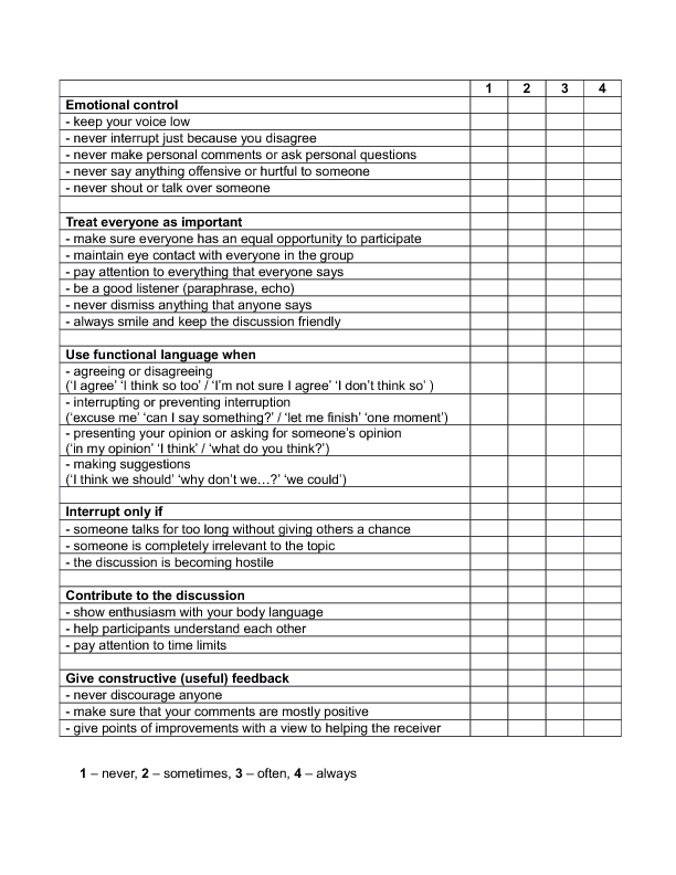 Group Discussion Evaluation 88