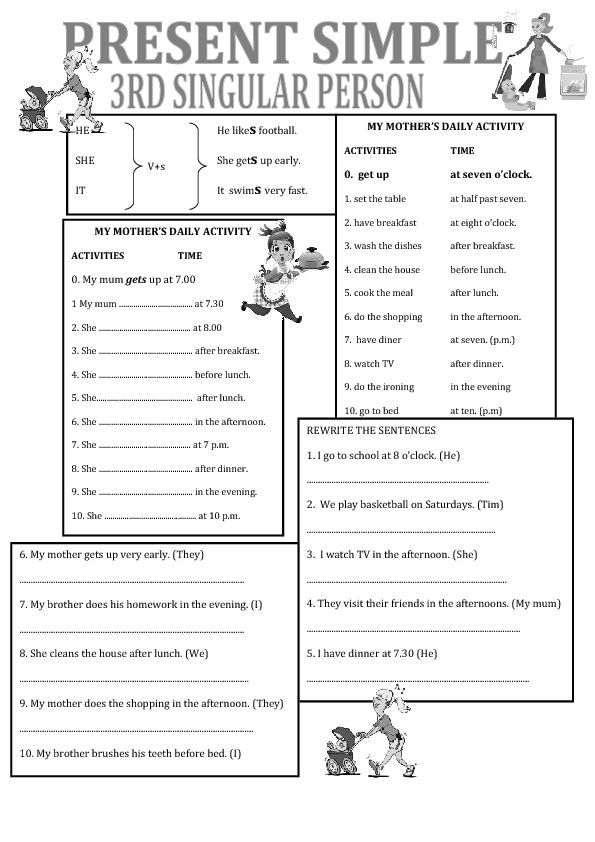 Third Person Singular Verbs Worksheets Hot Sex Picture