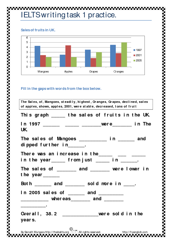 Ielts academic writing task 1 vocabulary worksheets