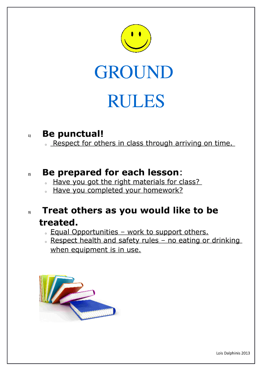 Ground Rules For Classroom