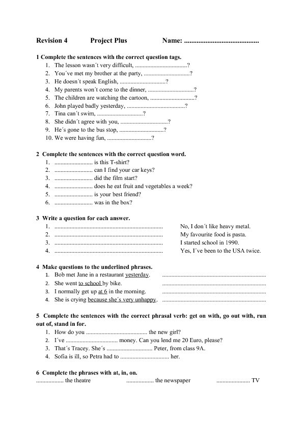 unite 2 lecon 3 writing activities answers to interview