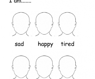How Are You? Emotions - Blank Face Templates