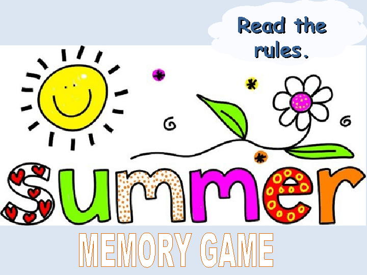 Summer Memory Game