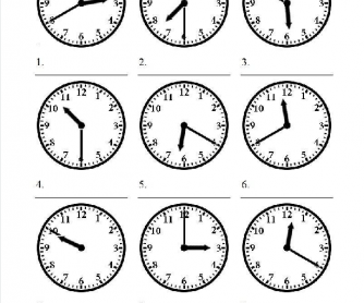 Telling the Time Worksheet