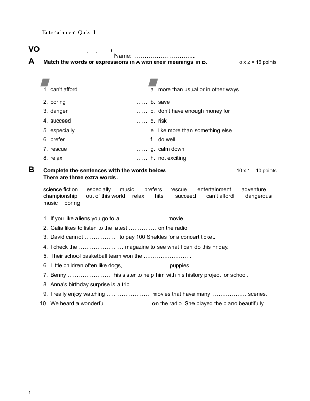 Vocabulary Workshop Level B Answers