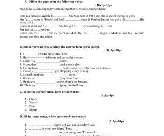 Initial Test- 6th Grade