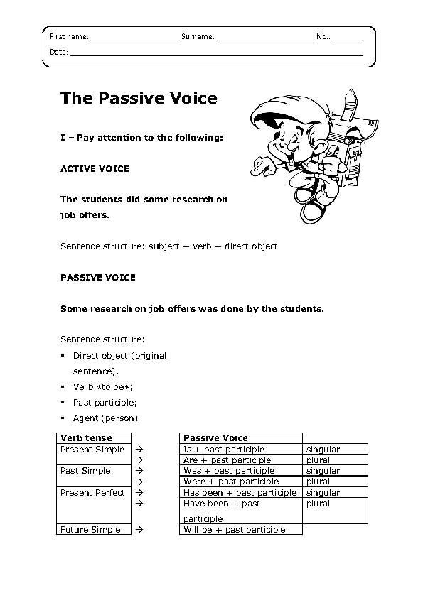 English Grammar Active And Passive Voice Rules In Hindi Pdf